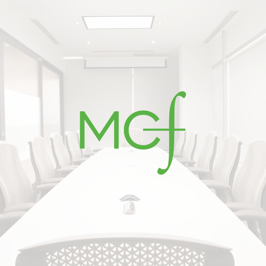 Board Room with MCF Logo