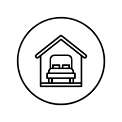 Transportation lodging icon